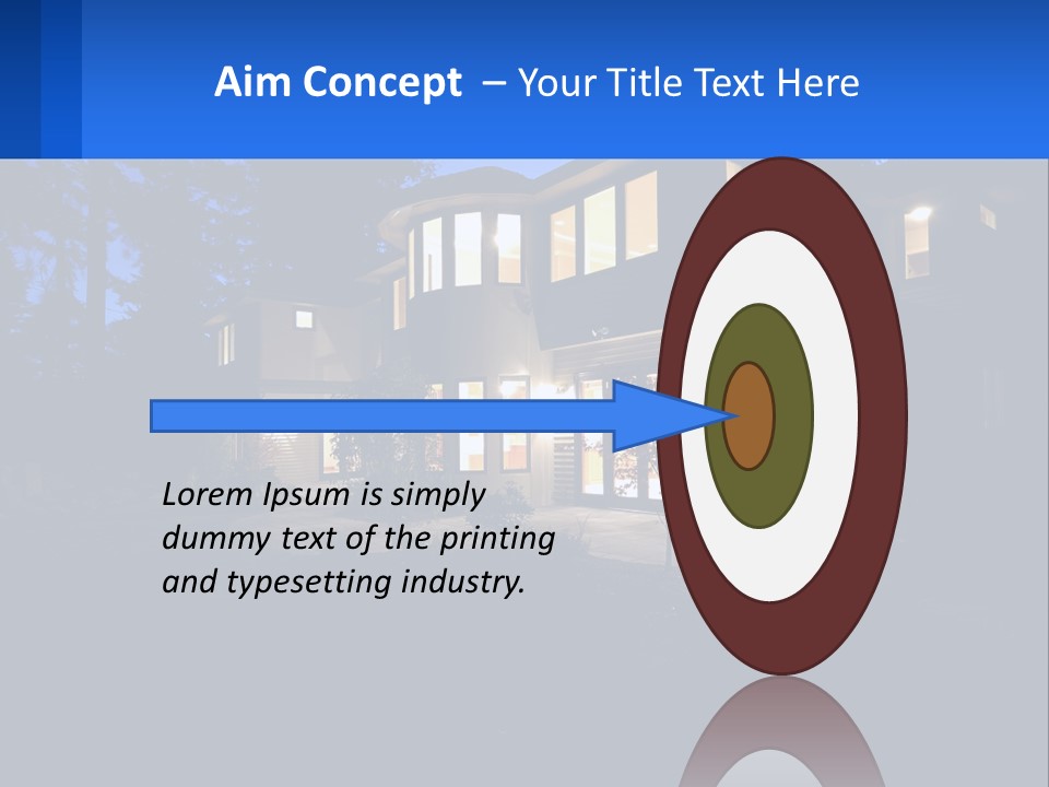 A House Is Lit Up At Night With The Words Name Of Presentation PowerPoint Template