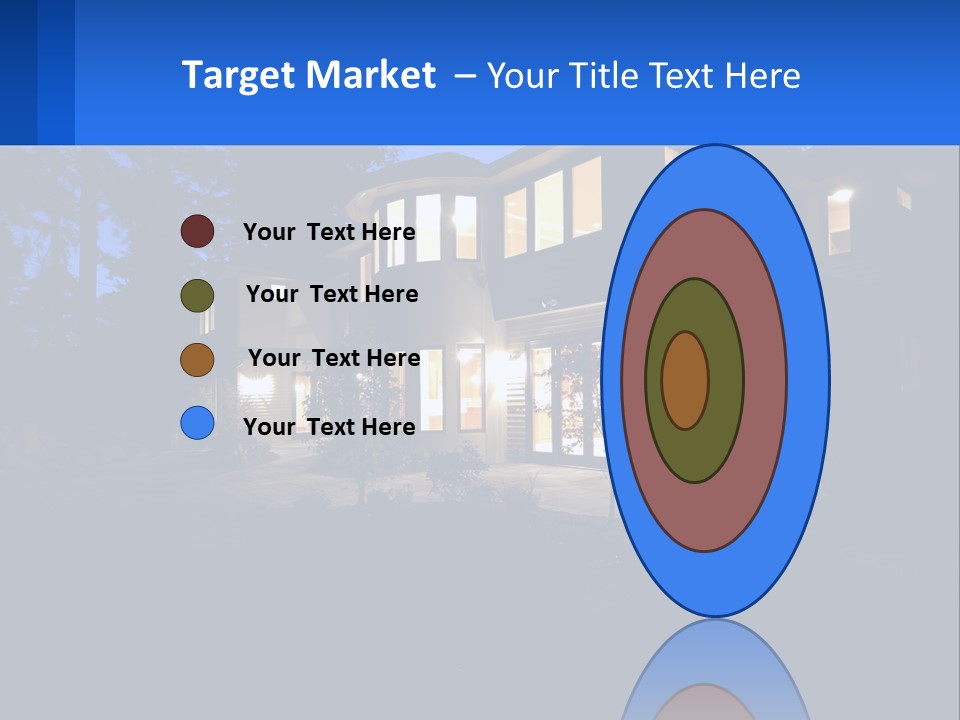 A House Is Lit Up At Night With The Words Name Of Presentation PowerPoint Template