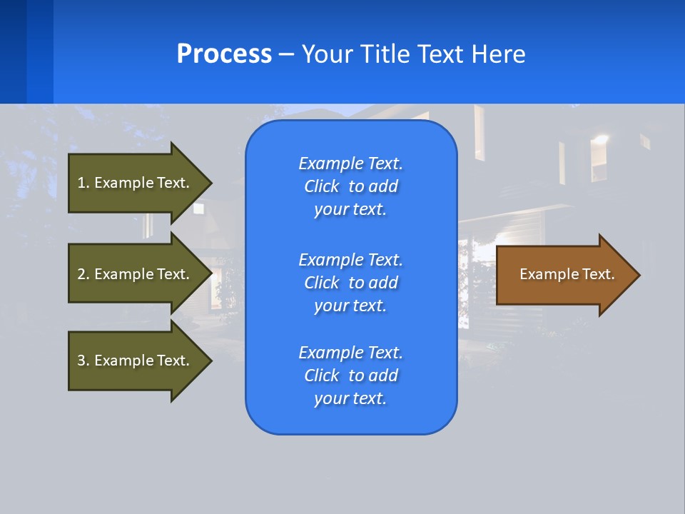 A House Is Lit Up At Night With The Words Name Of Presentation PowerPoint Template