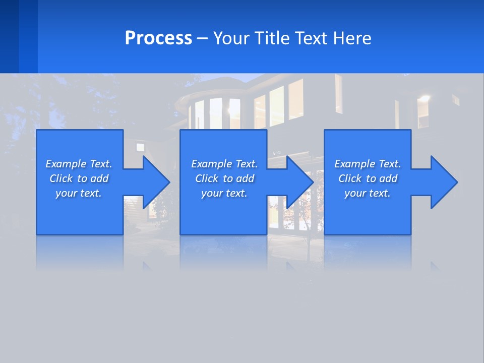 A House Is Lit Up At Night With The Words Name Of Presentation PowerPoint Template