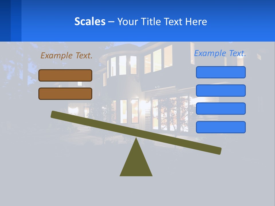 A House Is Lit Up At Night With The Words Name Of Presentation PowerPoint Template