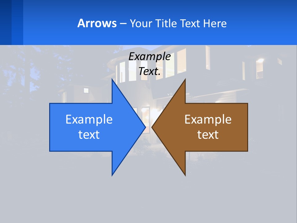 A House Is Lit Up At Night With The Words Name Of Presentation PowerPoint Template