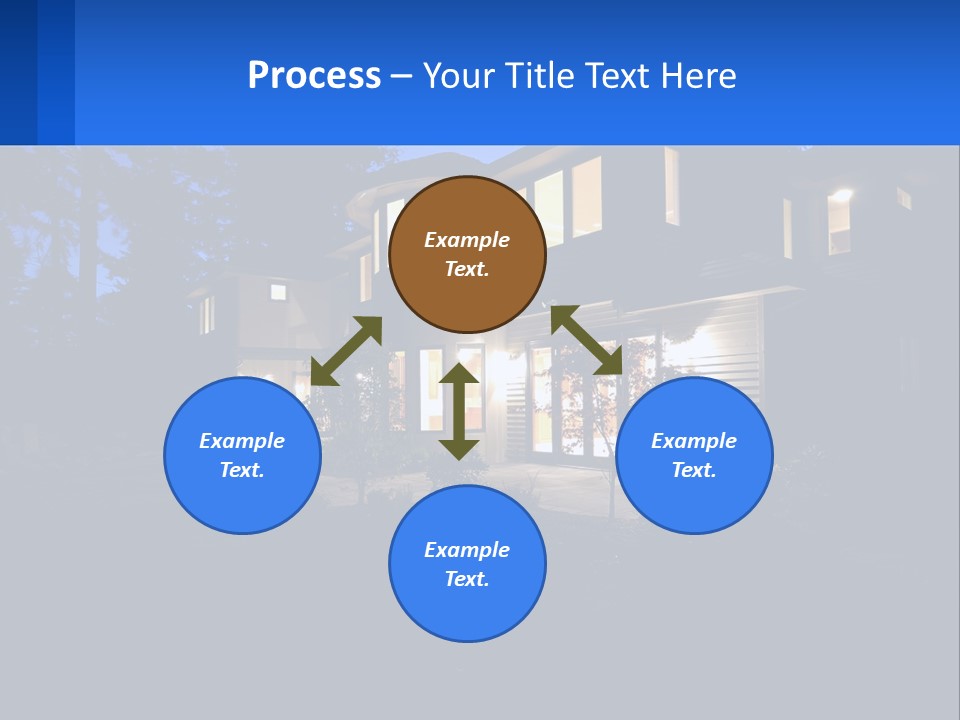 A House Is Lit Up At Night With The Words Name Of Presentation PowerPoint Template