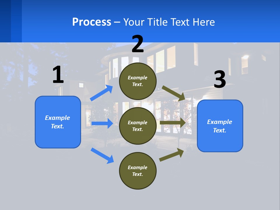 A House Is Lit Up At Night With The Words Name Of Presentation PowerPoint Template