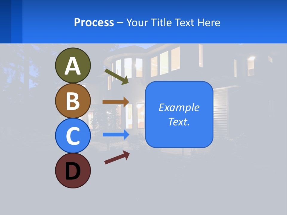 A House Is Lit Up At Night With The Words Name Of Presentation PowerPoint Template