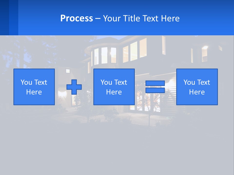 A House Is Lit Up At Night With The Words Name Of Presentation PowerPoint Template
