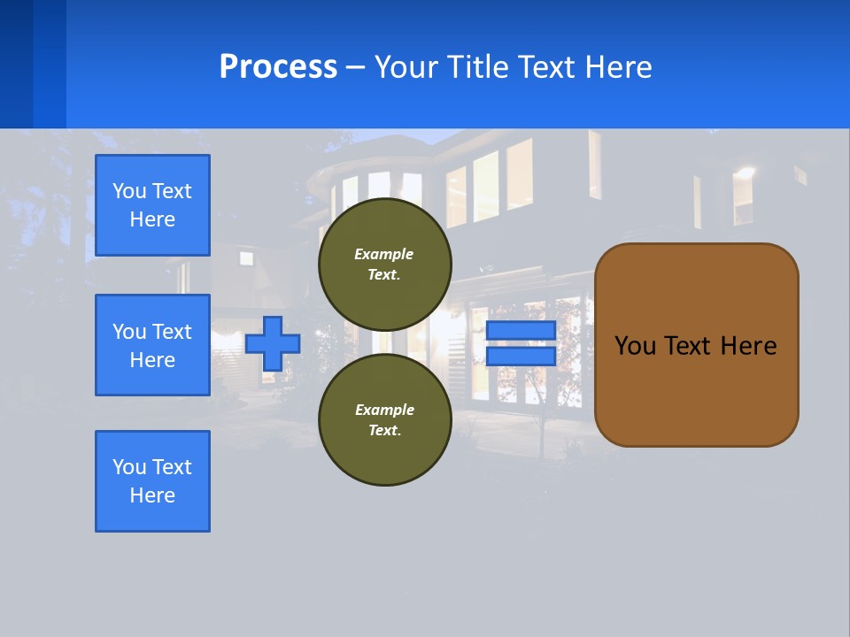 A House Is Lit Up At Night With The Words Name Of Presentation PowerPoint Template