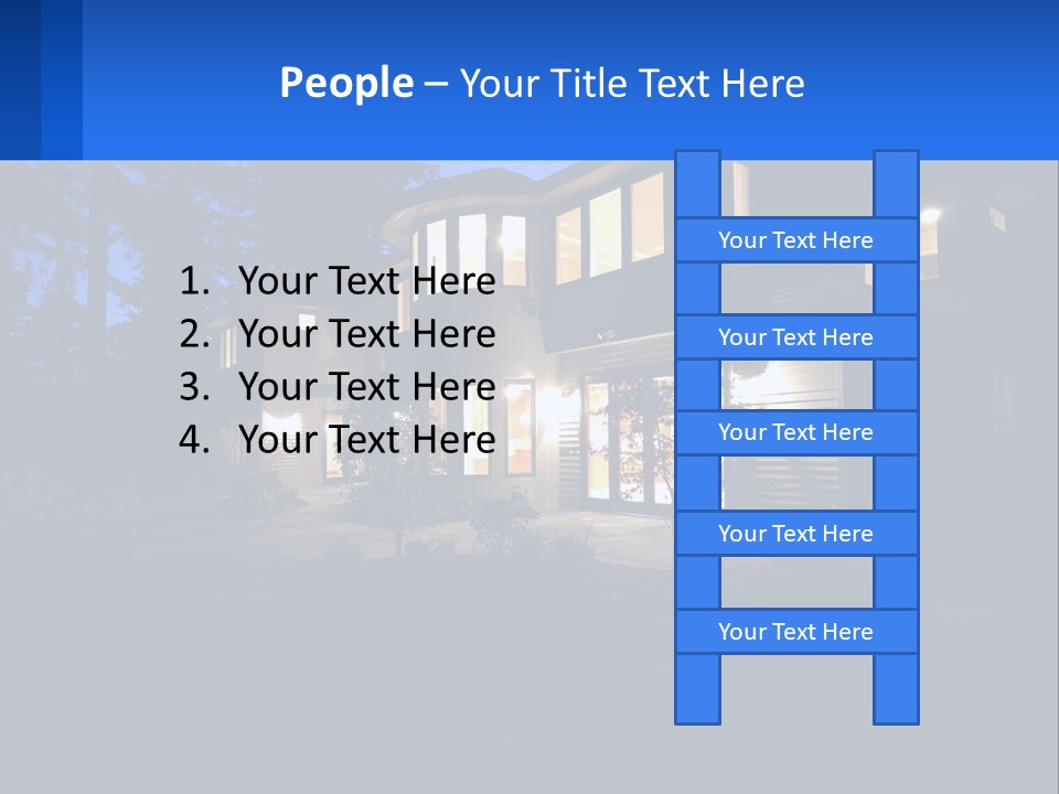 A House Is Lit Up At Night With The Words Name Of Presentation PowerPoint Template