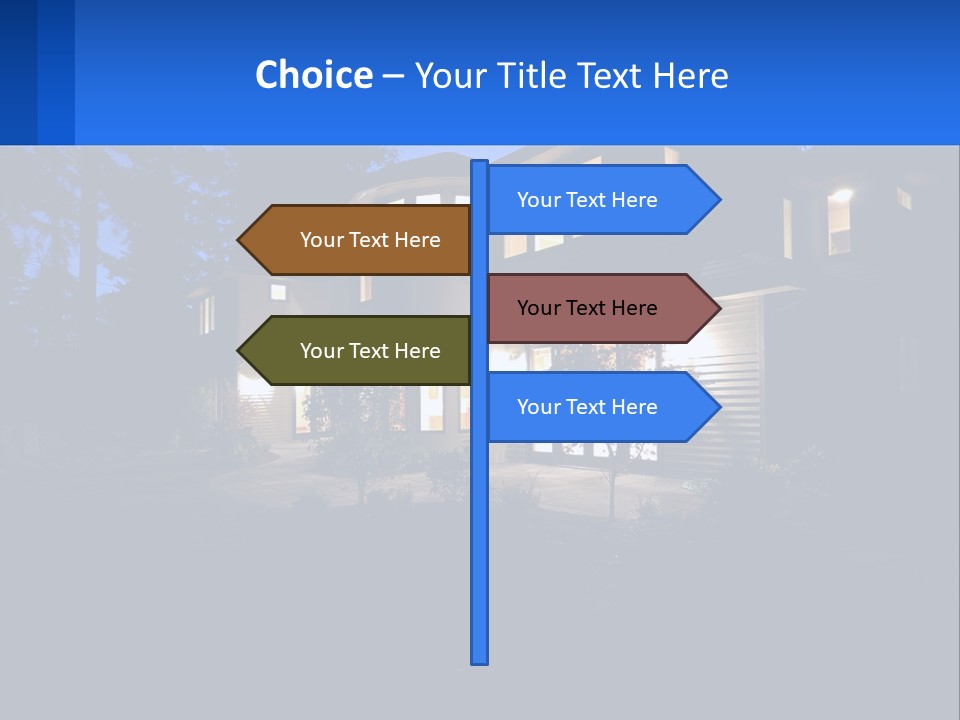 A House Is Lit Up At Night With The Words Name Of Presentation PowerPoint Template
