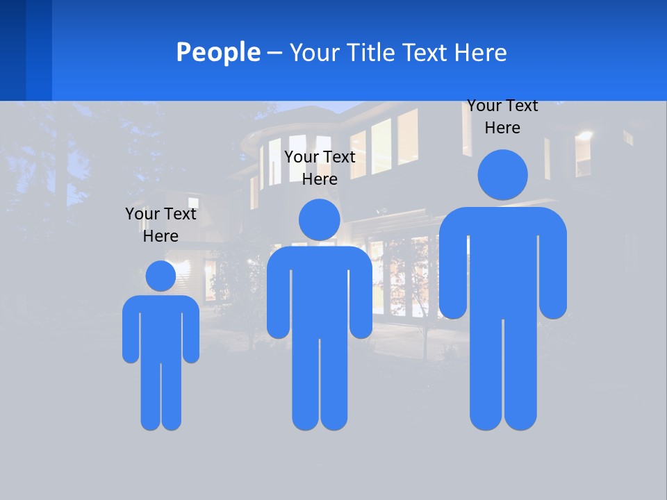 A House Is Lit Up At Night With The Words Name Of Presentation PowerPoint Template