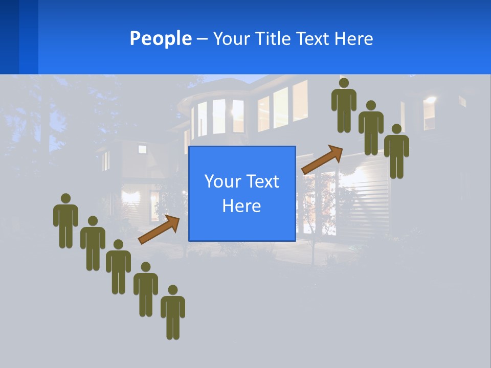 A House Is Lit Up At Night With The Words Name Of Presentation PowerPoint Template