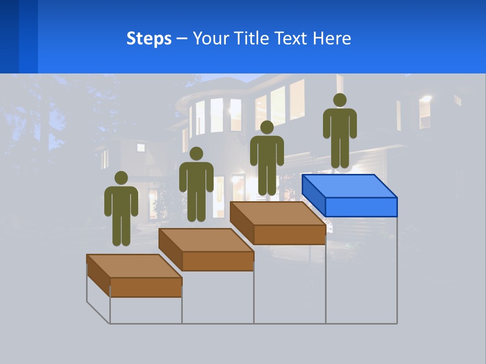 A House Is Lit Up At Night With The Words Name Of Presentation PowerPoint Template