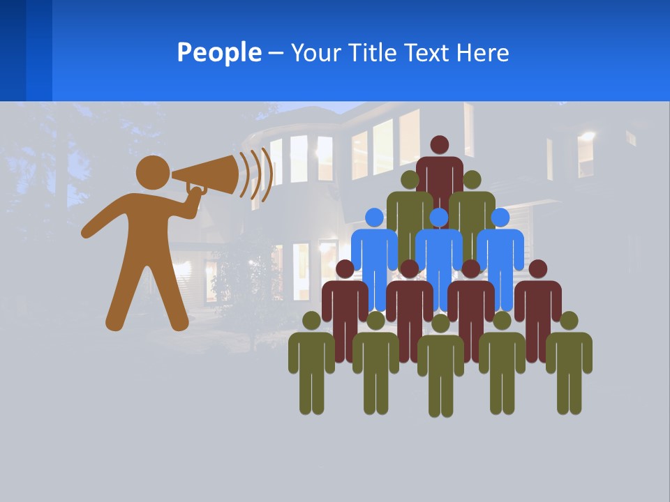 A House Is Lit Up At Night With The Words Name Of Presentation PowerPoint Template