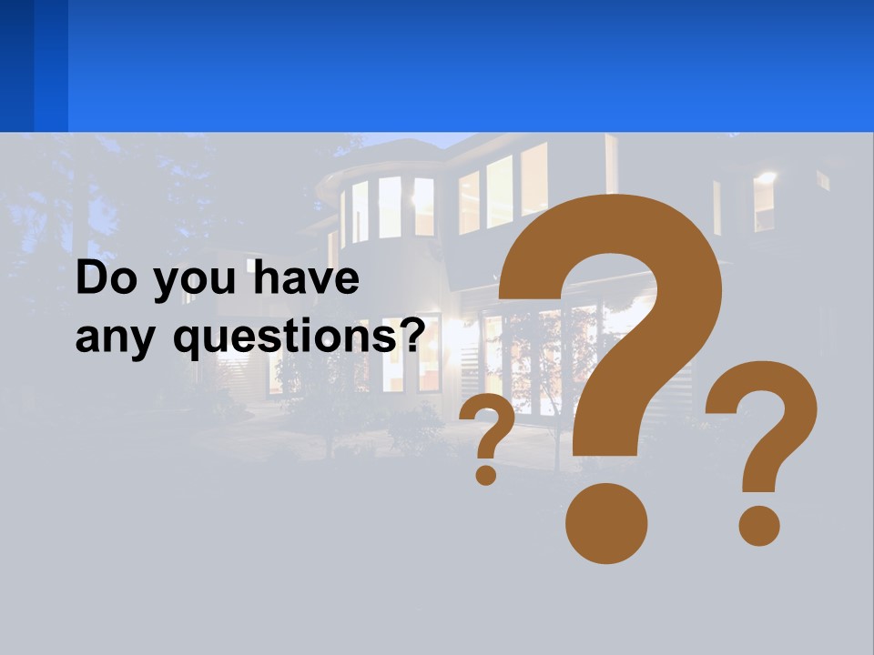 A House Is Lit Up At Night With The Words Name Of Presentation PowerPoint Template