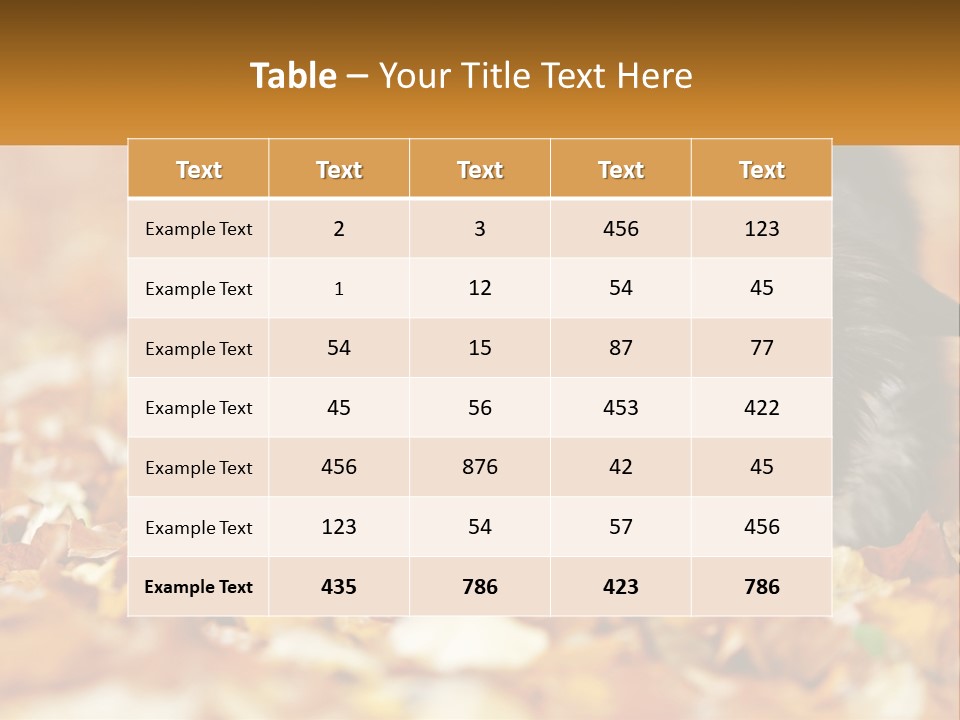 A Dog Laying On Top Of A Pile Of Leaves PowerPoint Template