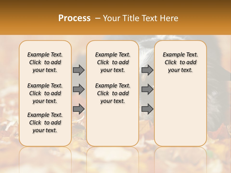 A Dog Laying On Top Of A Pile Of Leaves PowerPoint Template