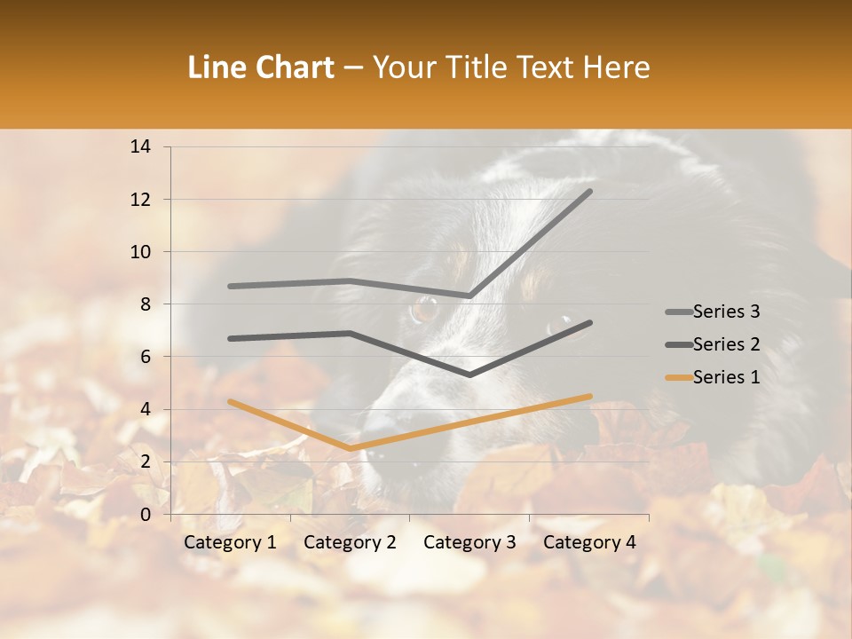 A Dog Laying On Top Of A Pile Of Leaves PowerPoint Template
