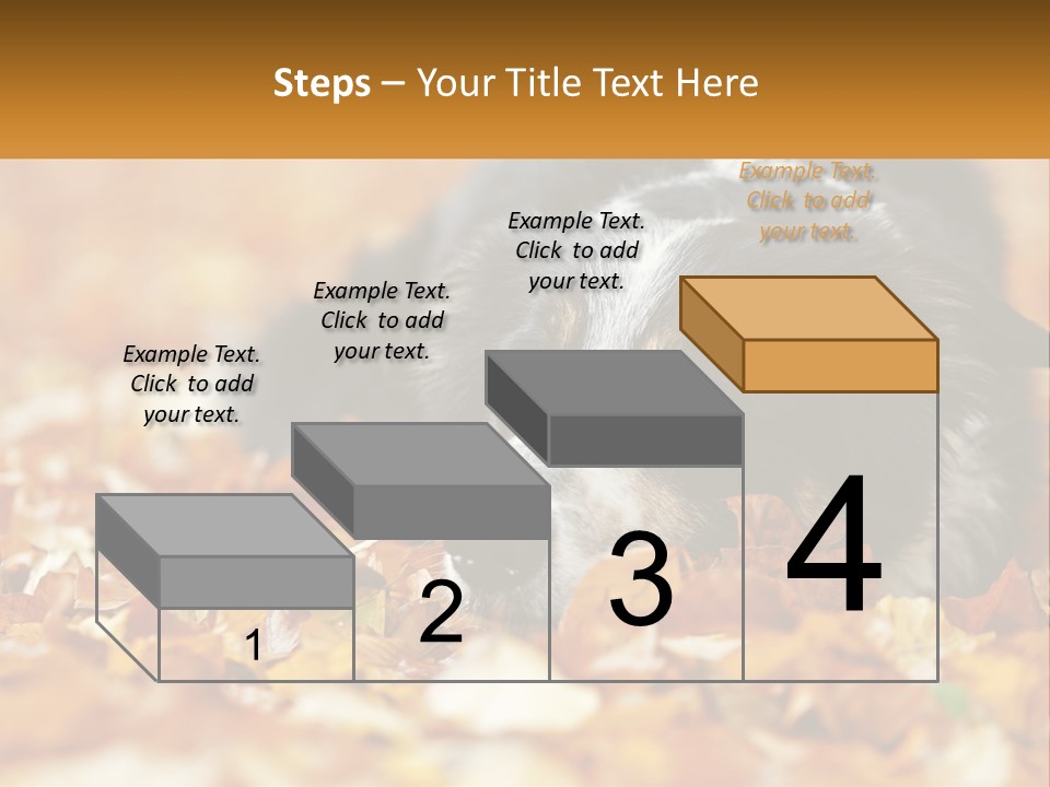 A Dog Laying On Top Of A Pile Of Leaves PowerPoint Template