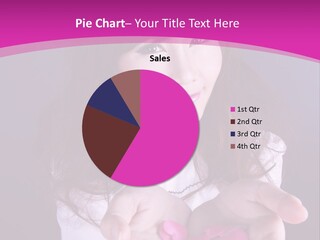 A Woman Holding A Bunch Of Pink Flowers In Her Hands PowerPoint Template