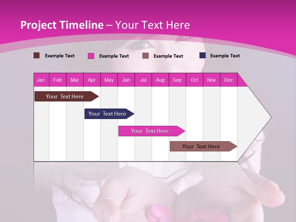 A Woman Holding A Bunch Of Pink Flowers In Her Hands PowerPoint Template