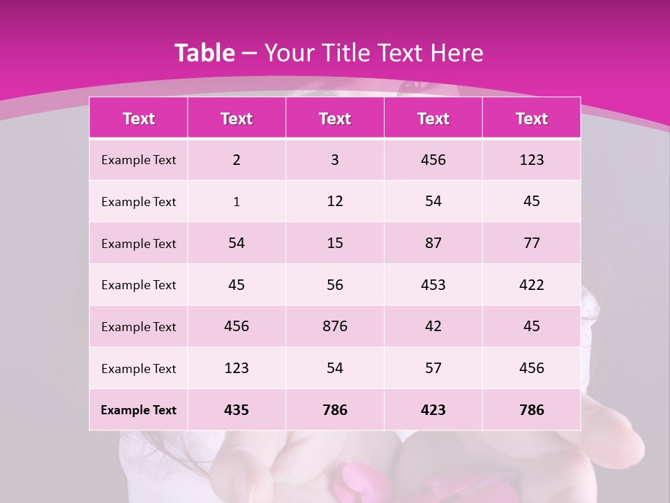 A Woman Holding A Bunch Of Pink Flowers In Her Hands PowerPoint Template