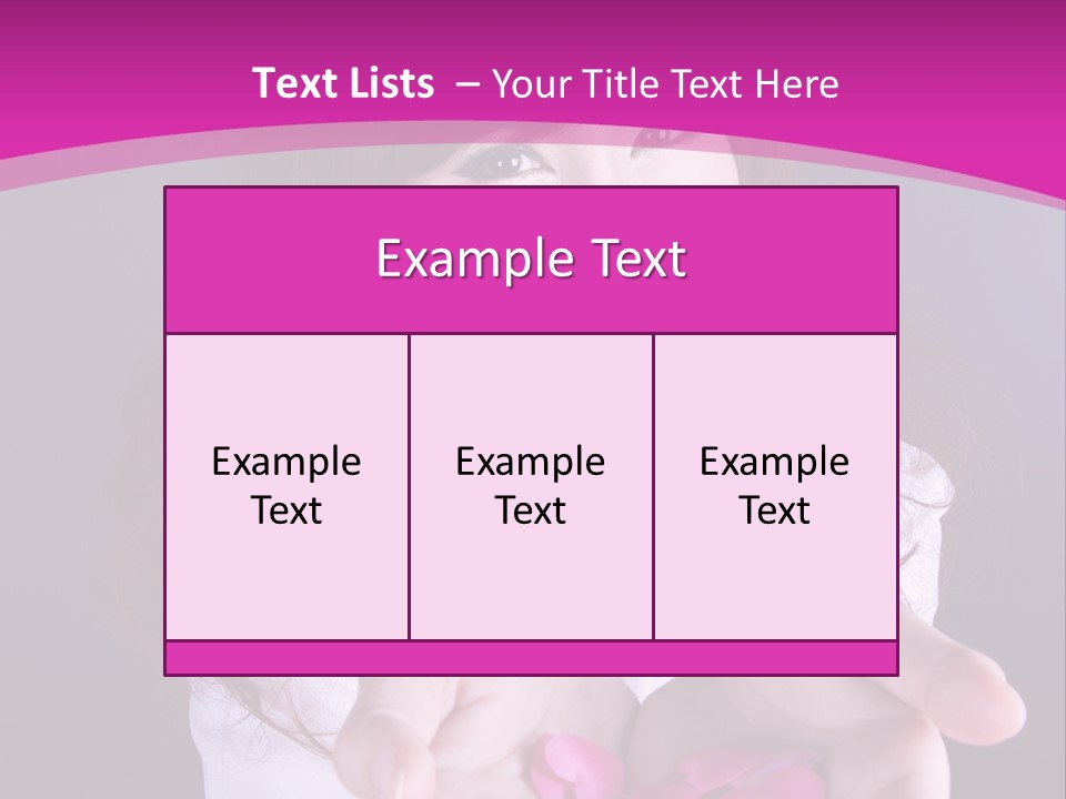 A Woman Holding A Bunch Of Pink Flowers In Her Hands PowerPoint Template