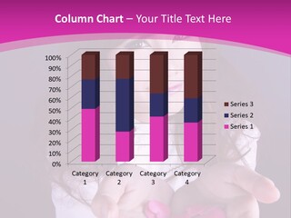 A Woman Holding A Bunch Of Pink Flowers In Her Hands PowerPoint Template