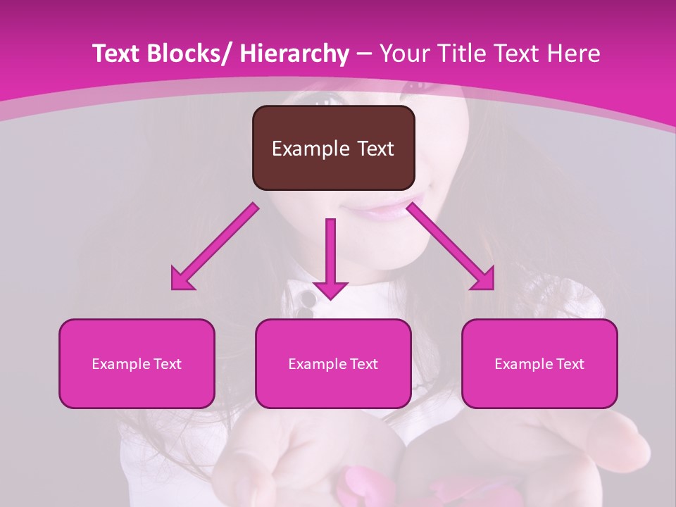 A Woman Holding A Bunch Of Pink Flowers In Her Hands PowerPoint Template