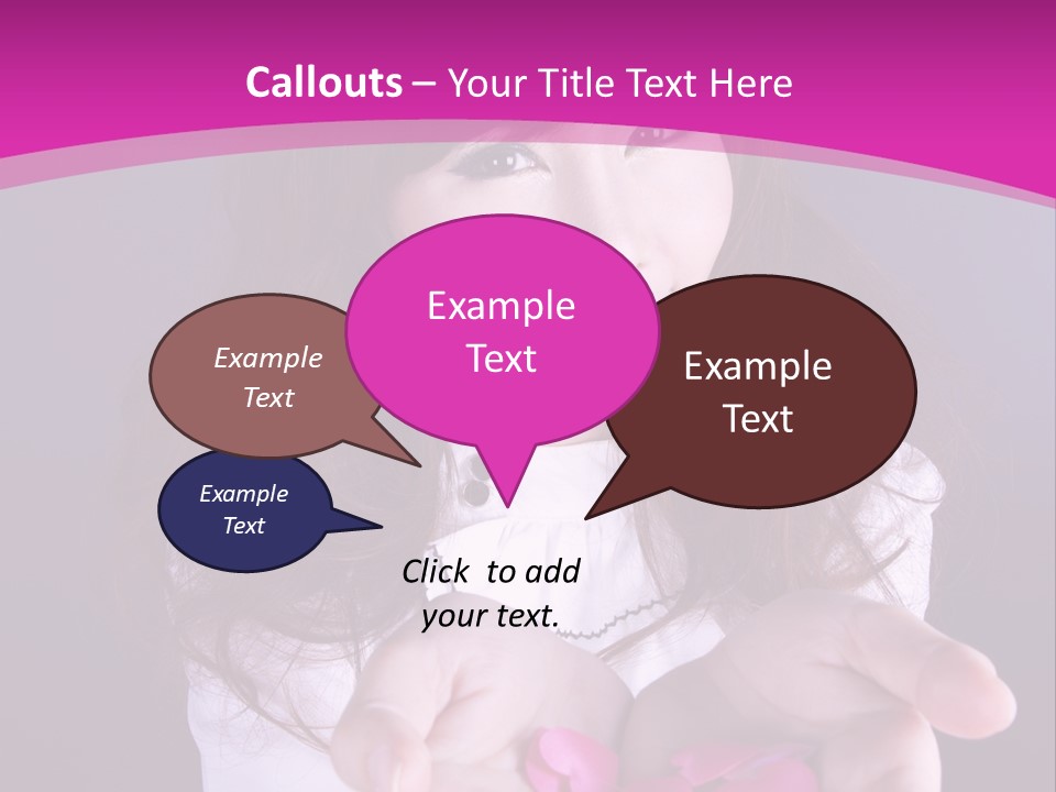 A Woman Holding A Bunch Of Pink Flowers In Her Hands PowerPoint Template