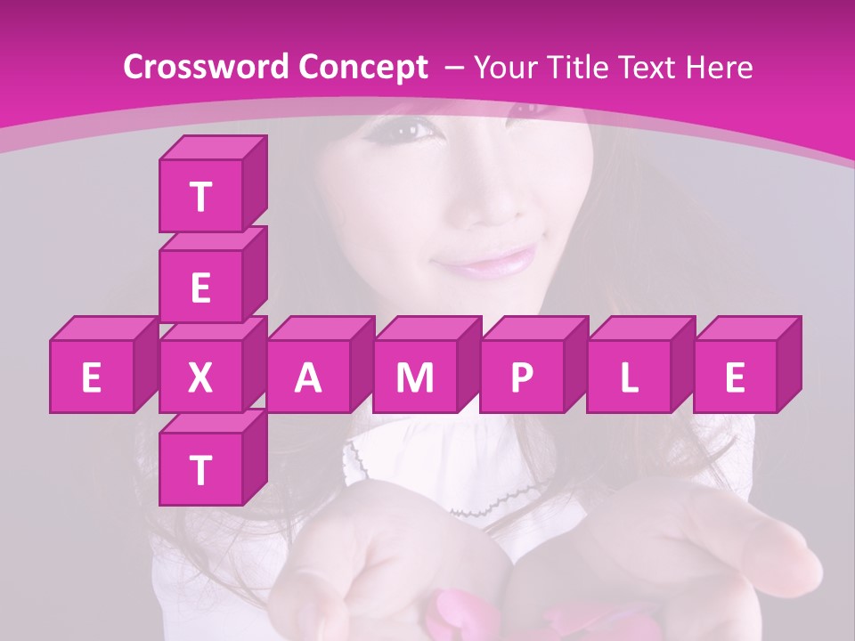 A Woman Holding A Bunch Of Pink Flowers In Her Hands PowerPoint Template