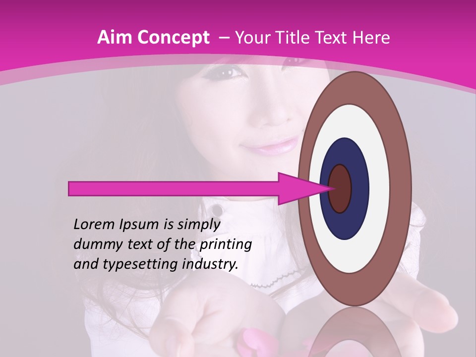 A Woman Holding A Bunch Of Pink Flowers In Her Hands PowerPoint Template