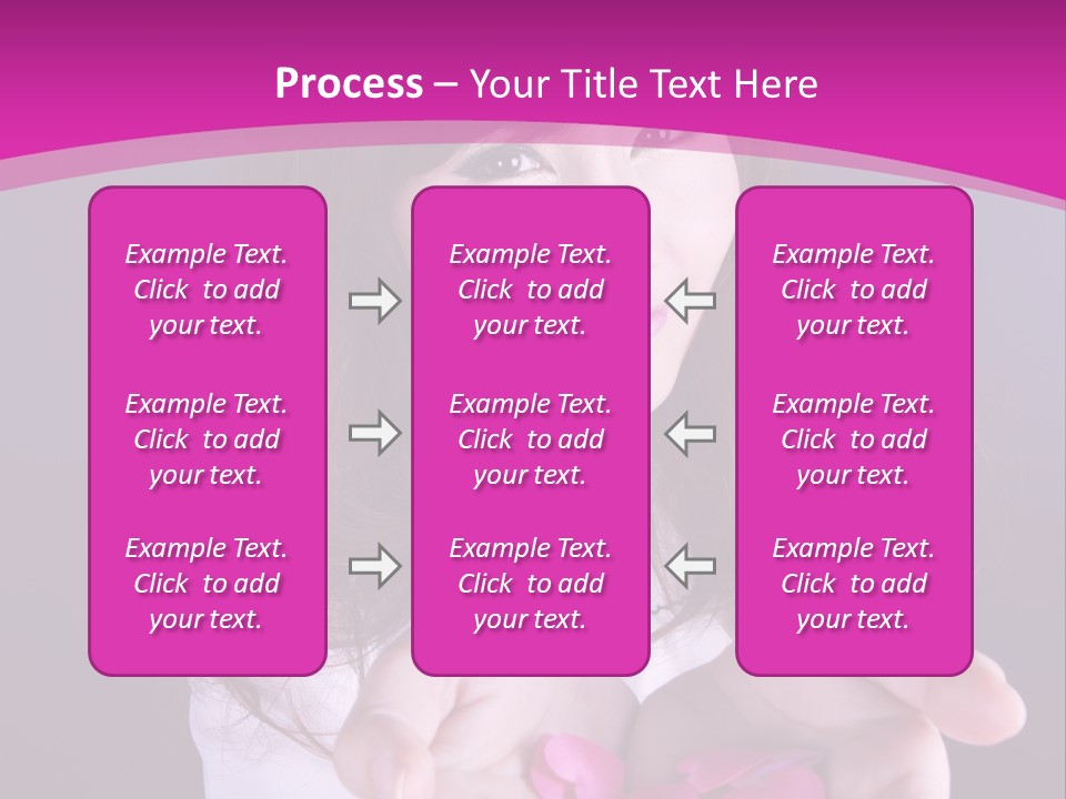 A Woman Holding A Bunch Of Pink Flowers In Her Hands PowerPoint Template