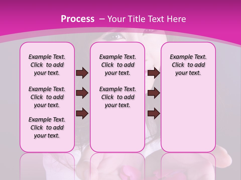 A Woman Holding A Bunch Of Pink Flowers In Her Hands PowerPoint Template