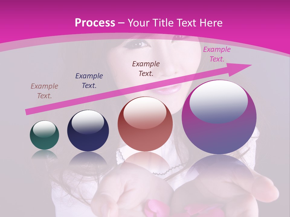 A Woman Holding A Bunch Of Pink Flowers In Her Hands PowerPoint Template