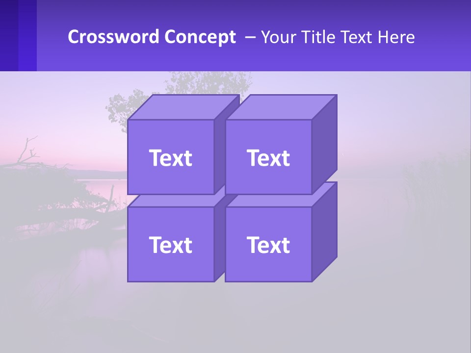A Tree In The Middle Of A Body Of Water PowerPoint Template