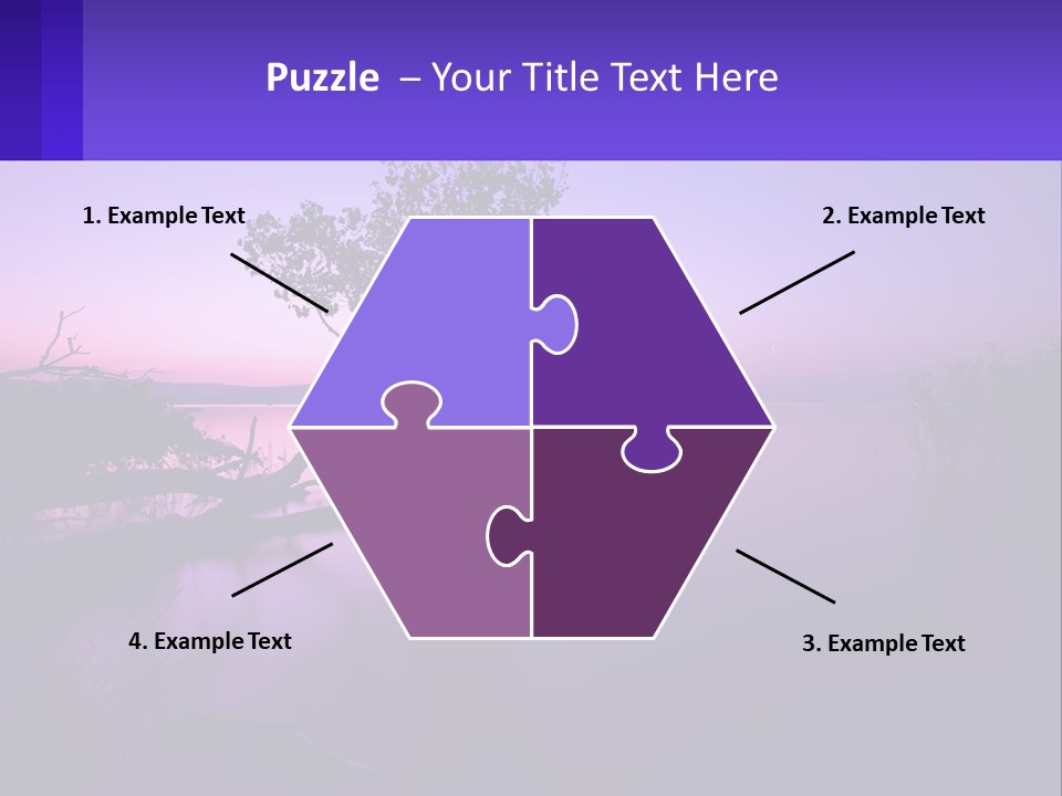 A Tree In The Middle Of A Body Of Water PowerPoint Template