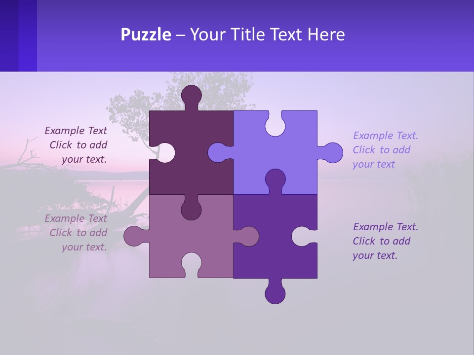 A Tree In The Middle Of A Body Of Water PowerPoint Template