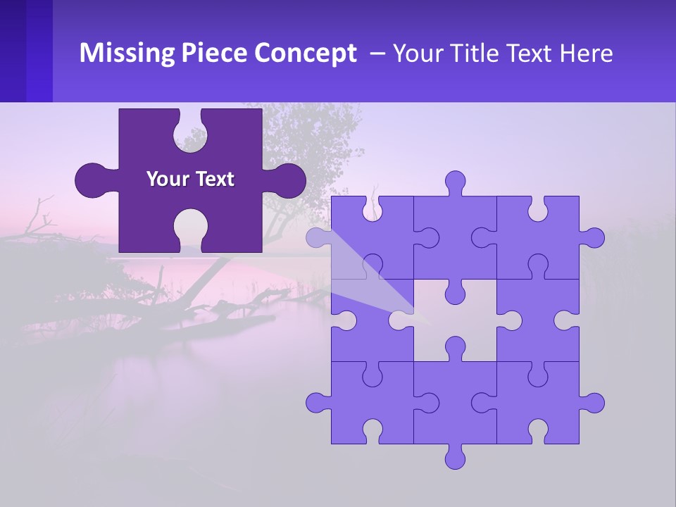 A Tree In The Middle Of A Body Of Water PowerPoint Template