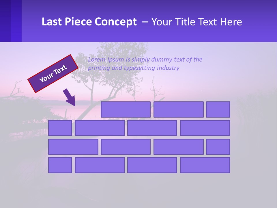 A Tree In The Middle Of A Body Of Water PowerPoint Template