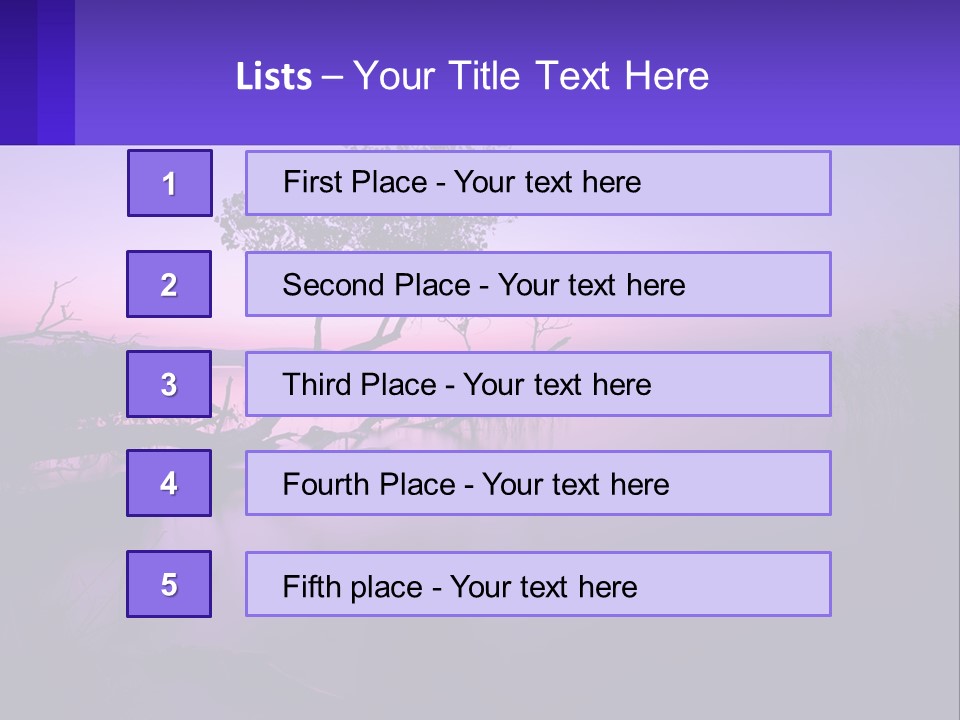 A Tree In The Middle Of A Body Of Water PowerPoint Template