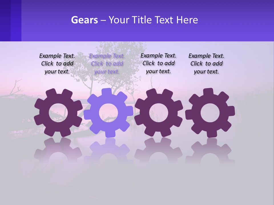 A Tree In The Middle Of A Body Of Water PowerPoint Template