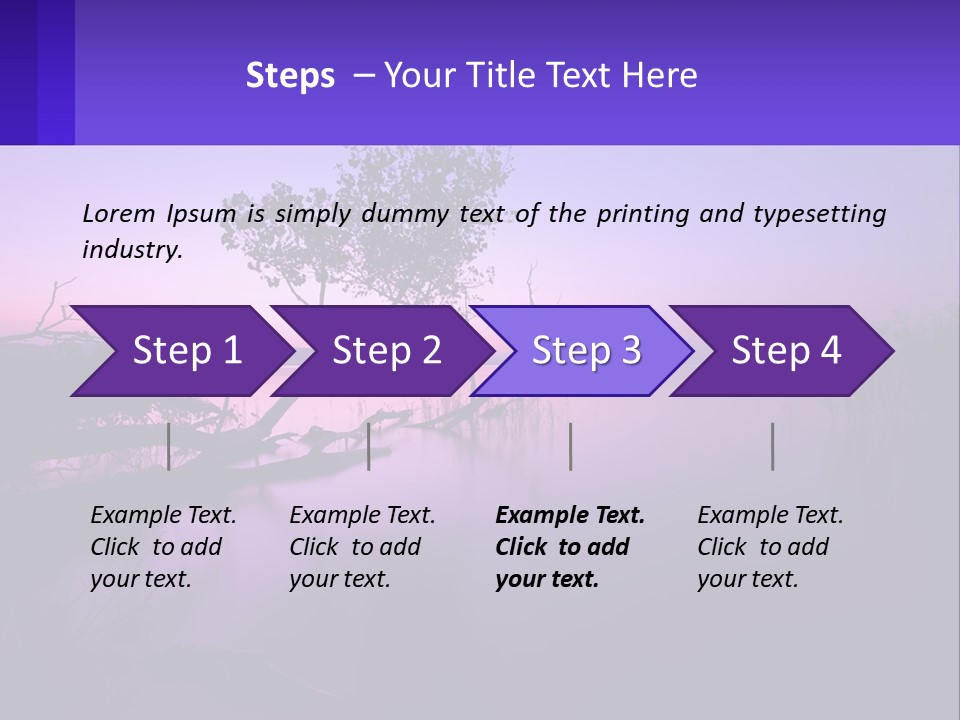 A Tree In The Middle Of A Body Of Water PowerPoint Template