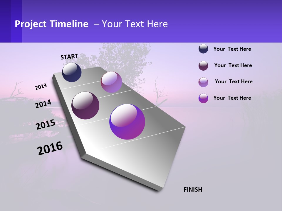 A Tree In The Middle Of A Body Of Water PowerPoint Template