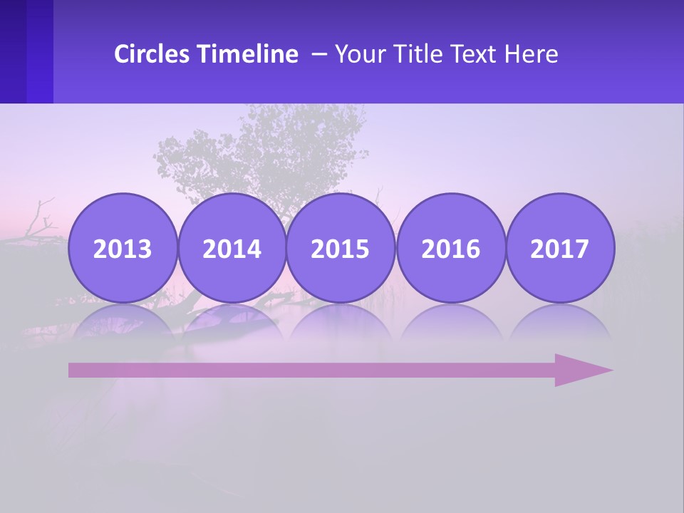 A Tree In The Middle Of A Body Of Water PowerPoint Template