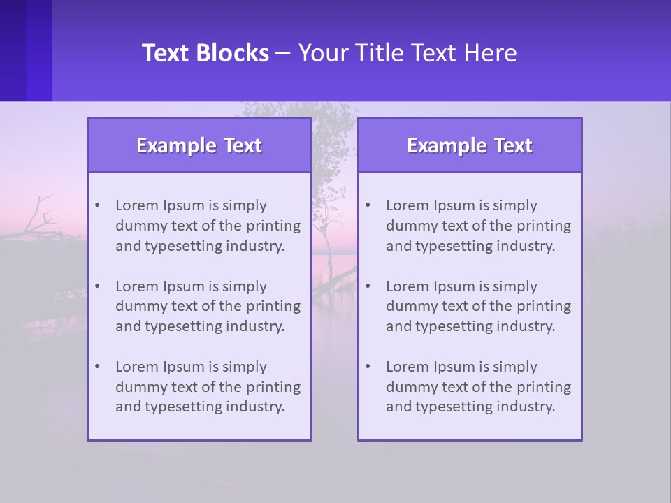 A Tree In The Middle Of A Body Of Water PowerPoint Template