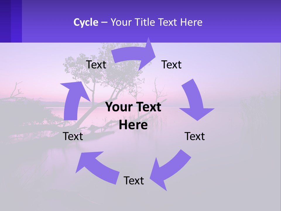 A Tree In The Middle Of A Body Of Water PowerPoint Template