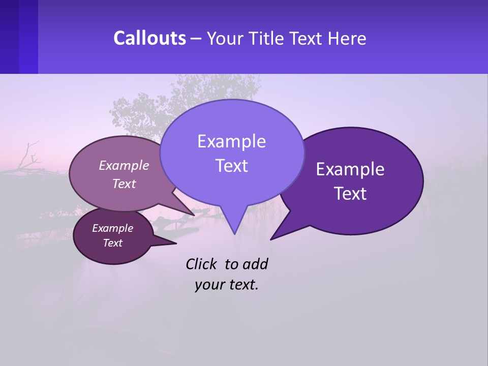 A Tree In The Middle Of A Body Of Water PowerPoint Template