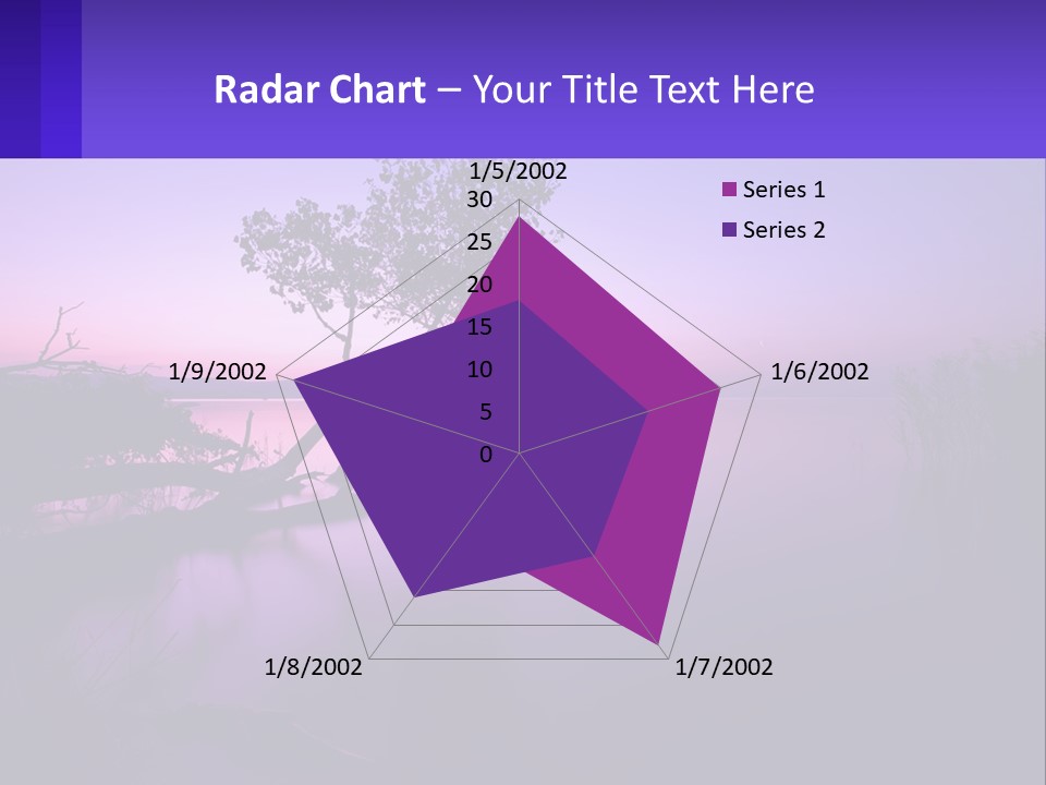 A Tree In The Middle Of A Body Of Water PowerPoint Template