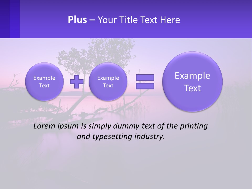 A Tree In The Middle Of A Body Of Water PowerPoint Template