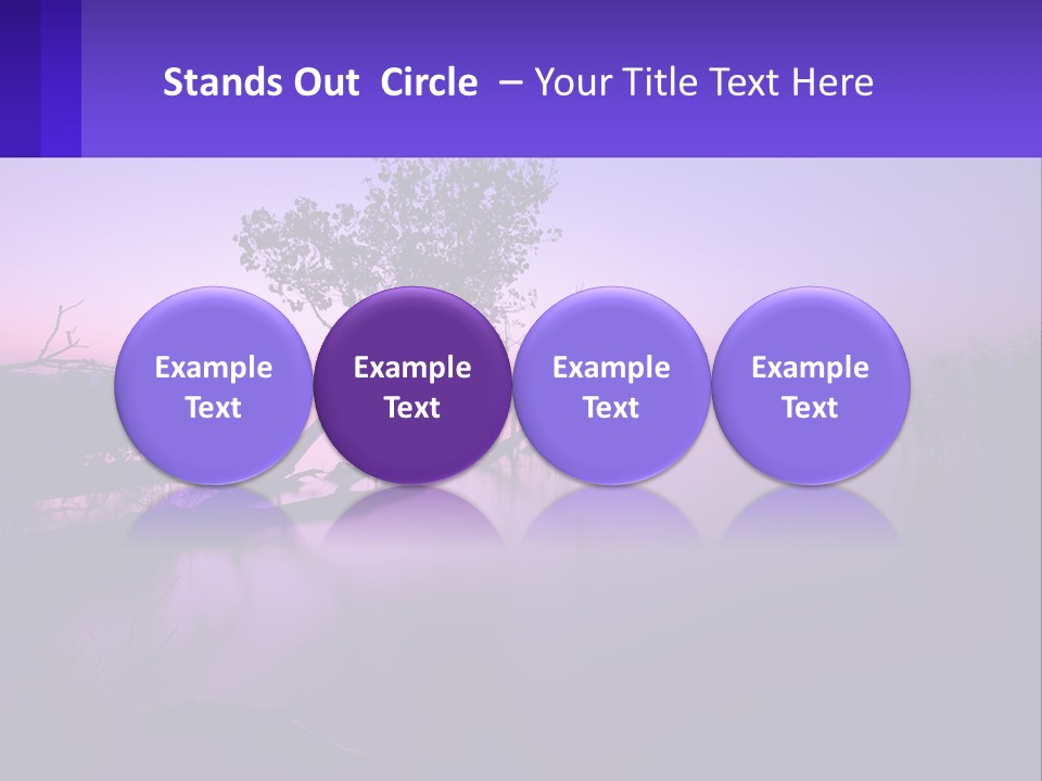 A Tree In The Middle Of A Body Of Water PowerPoint Template